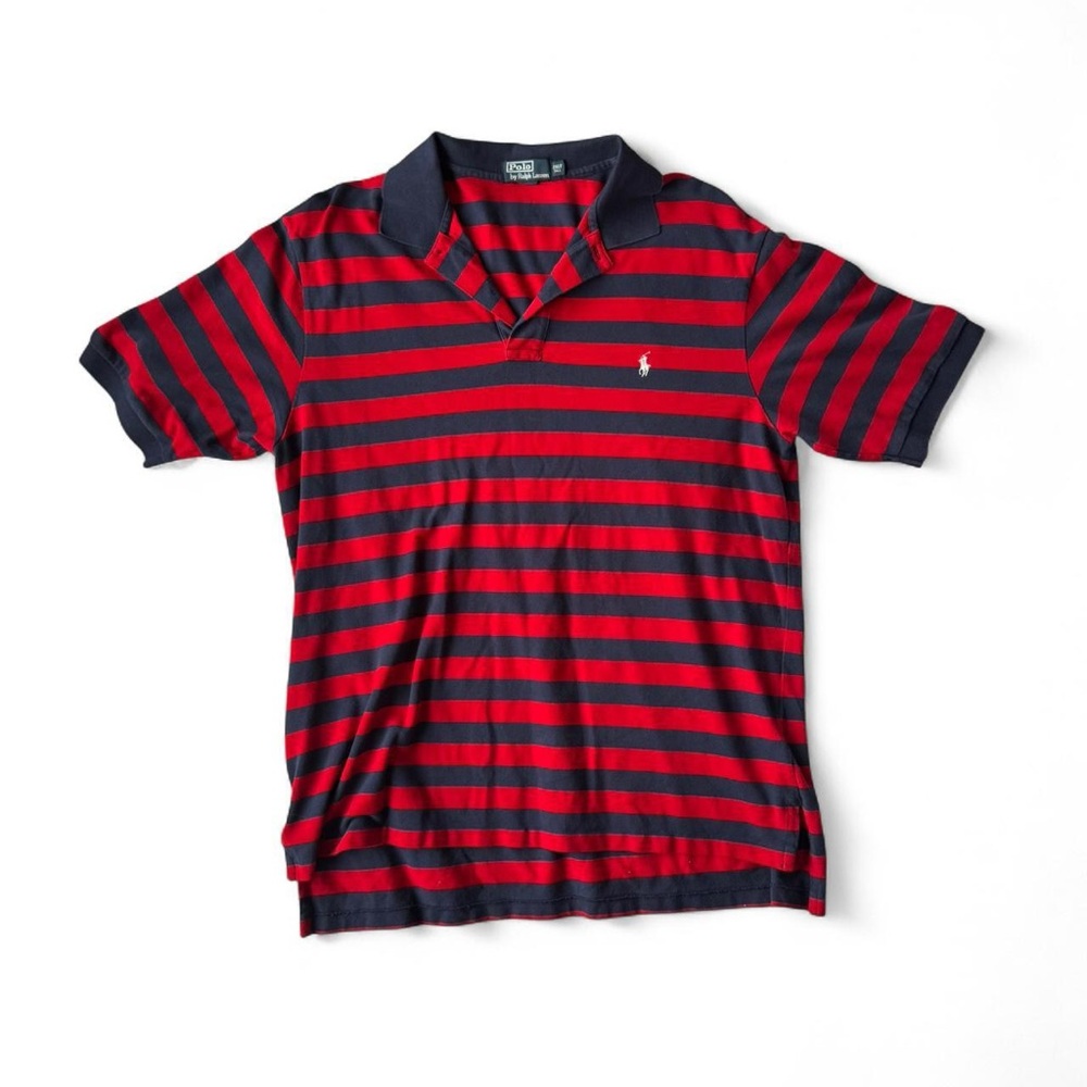 Polo by Ralph Lauren Red and Black Striped Polo Shirt
